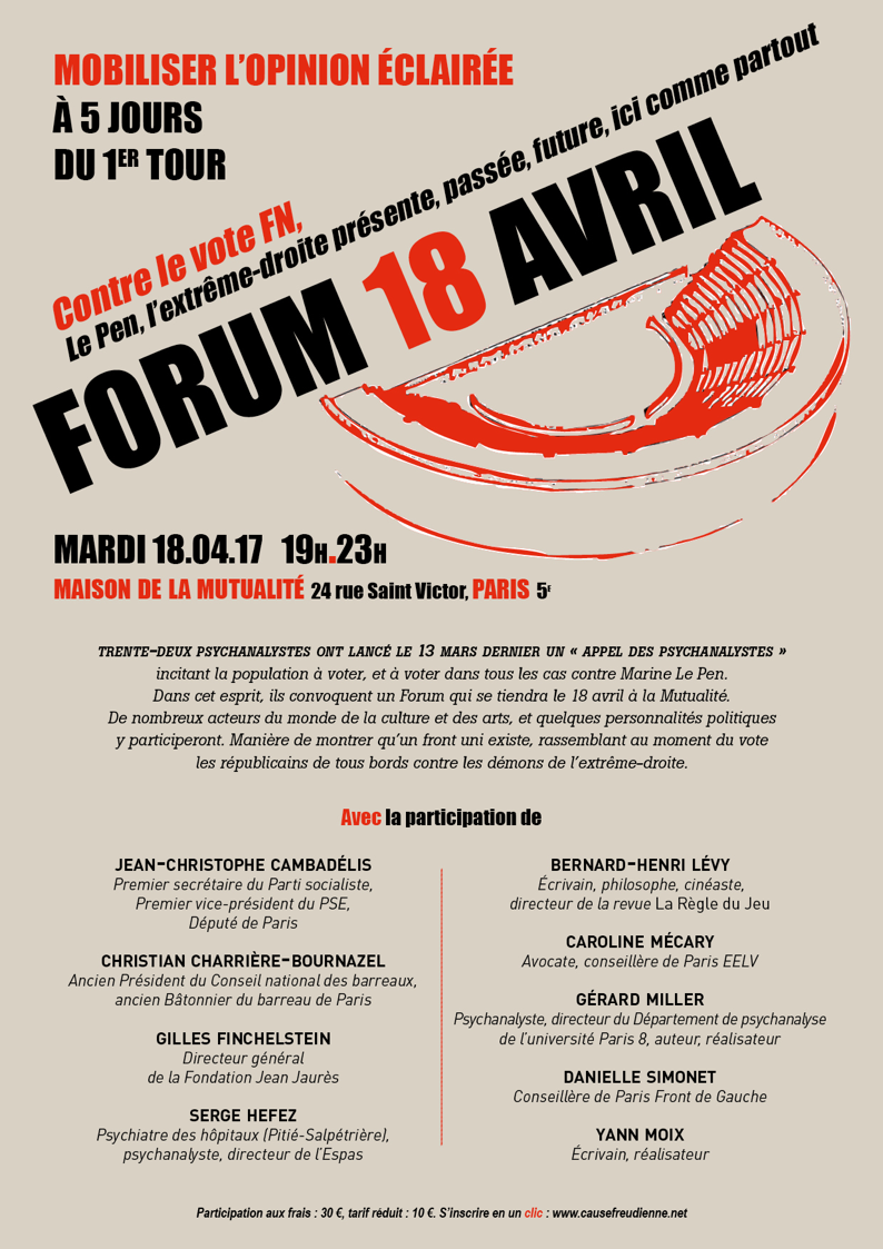 Forum à la mutualité à PARIS