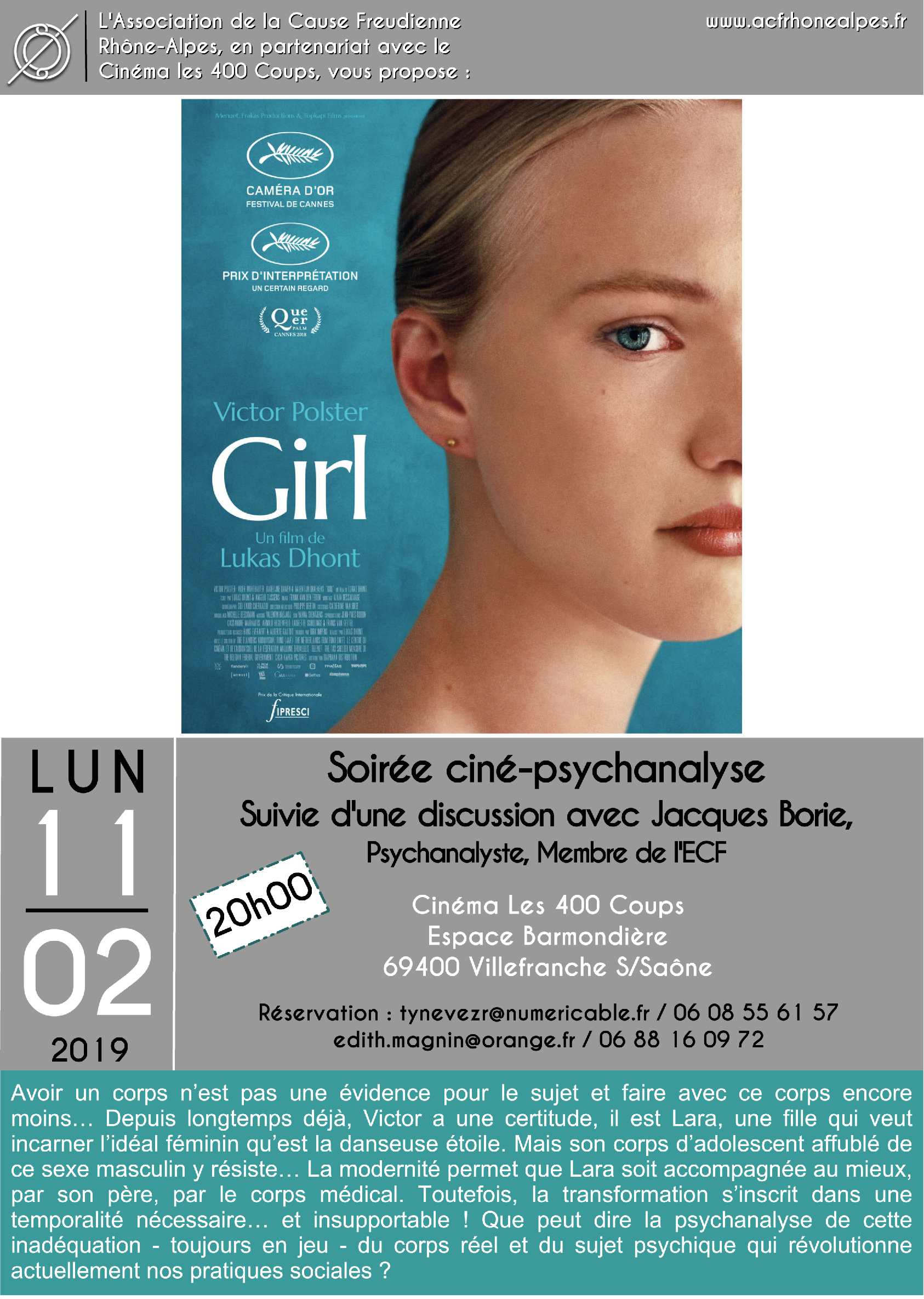 Soirée Ciné psychanalyse à Villefranche