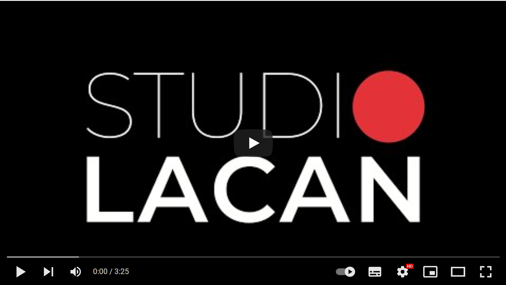 Lancement émission Studio Lacan - Cliquer sur l'image pour vous abonner